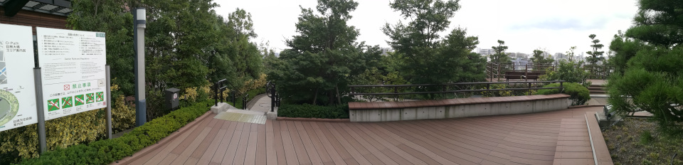 Panoraamakuva Meguro Sky Gardenin yläpäästä otettuna