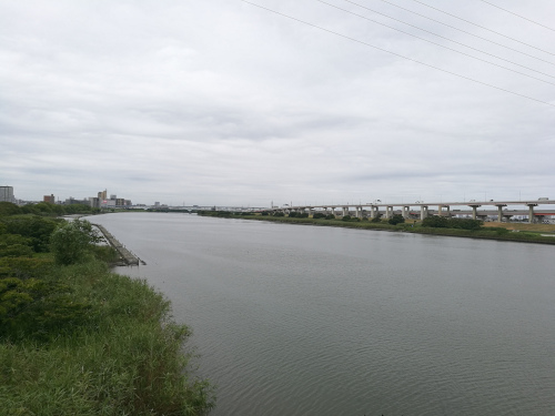 Arakawa-joki Nishi-Araihashi-sillalta kuvattuna