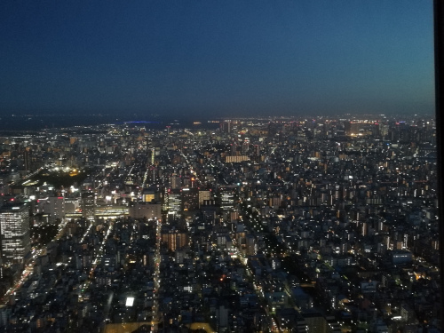 Tokio Skytreestä kuvattuna klo 18.46